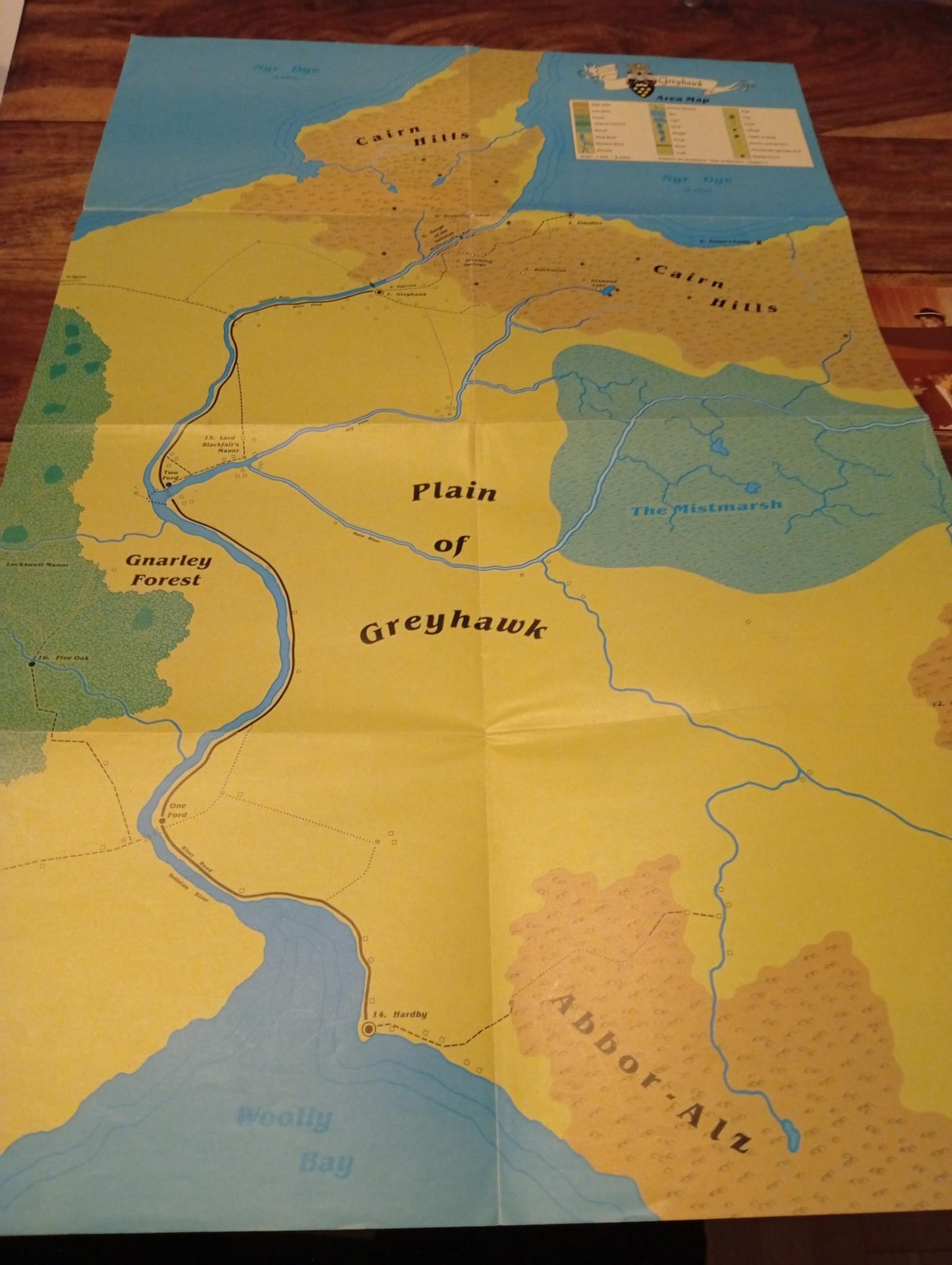 Free City of Greyhawk Area Map AD&D TSR 1043