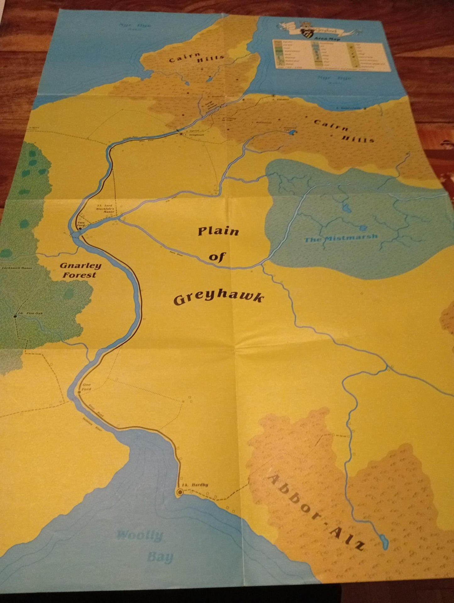 Free City of Greyhawk Area Map AD&D TSR 1043