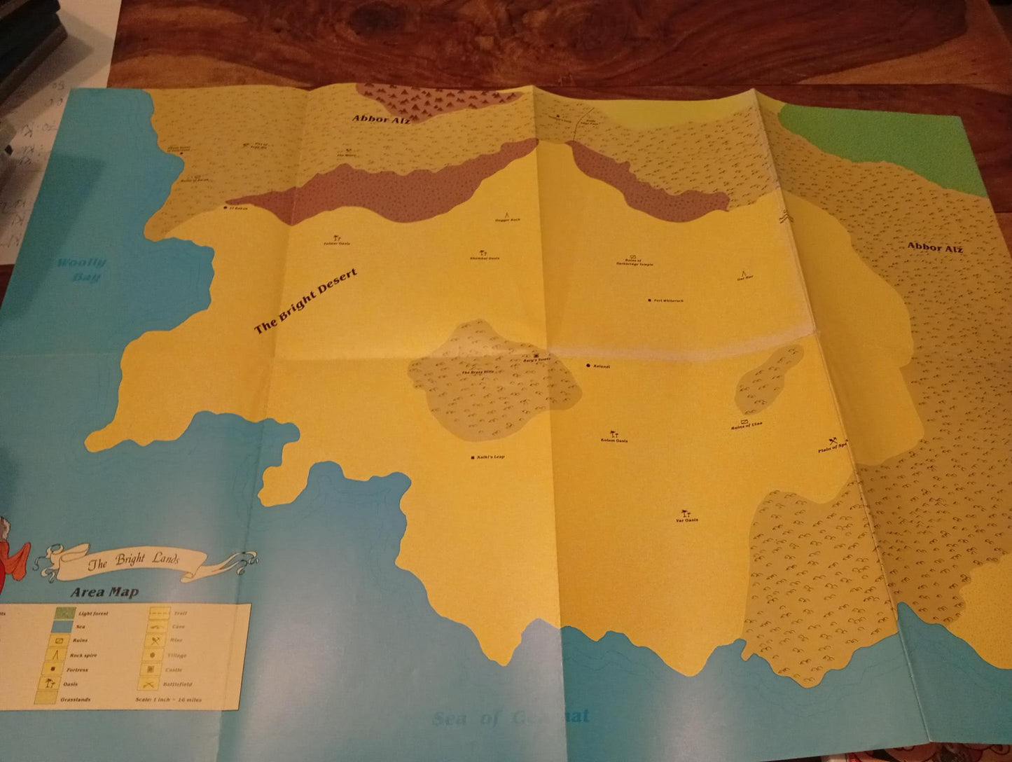 Rary the Traitor Area Map AD&D TSR 9386
