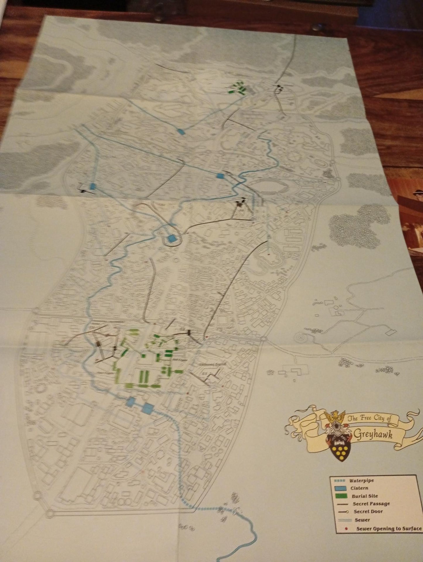 Free City of Greyhawk Area Map AD&D TSR 1043