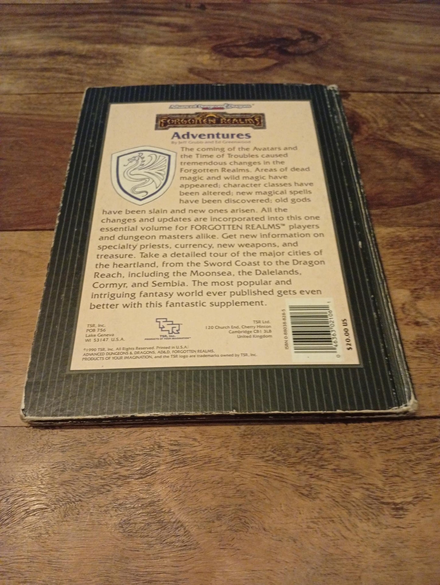 Forgotten Realms Adventures Hardcover 1st Printing TSR 2106 AD&D 1990