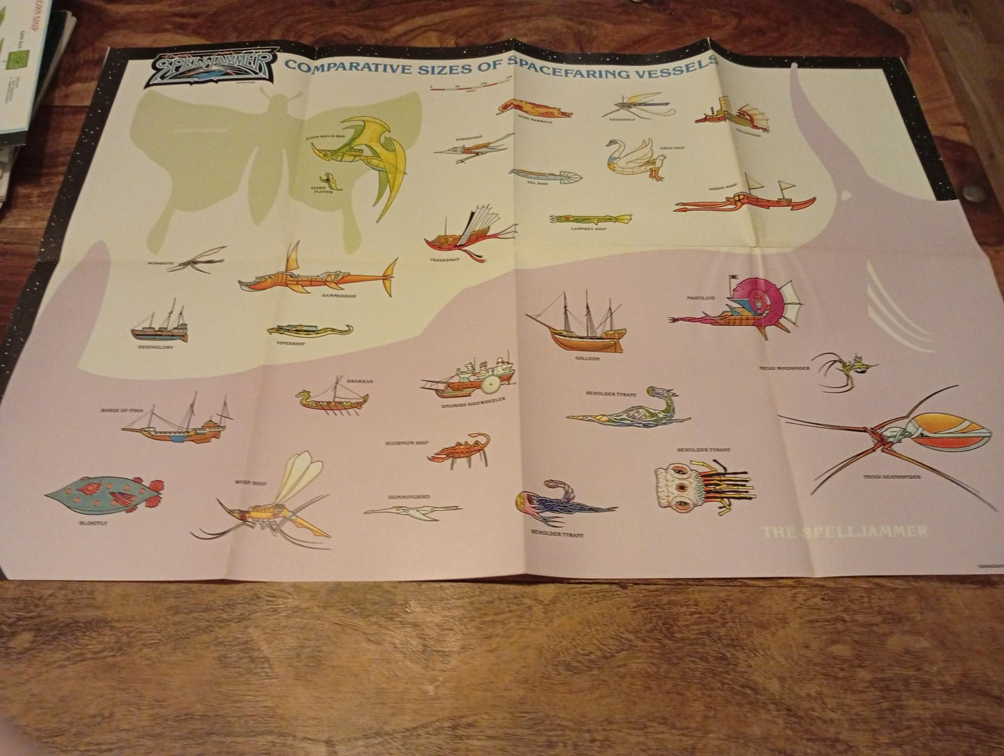 AD&D Spelljammer Adventures in Space Poster/Map TSR