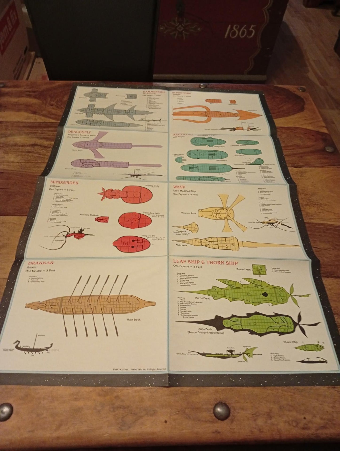 AD&D Spelljammer Adventures in Space Poster/Map TSR