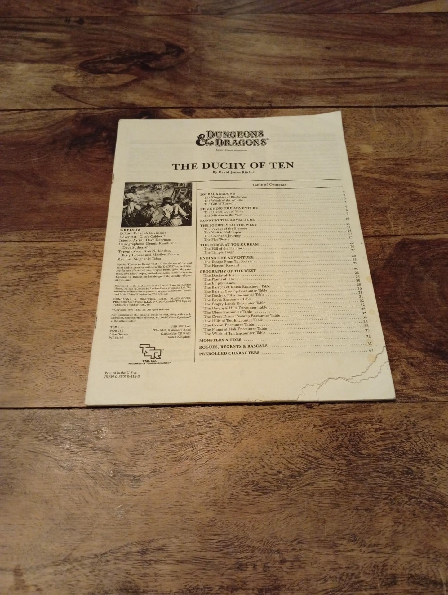 Dungeons & Dragons The Duchy of Ten TSR 9205 DA4 D&D 1987