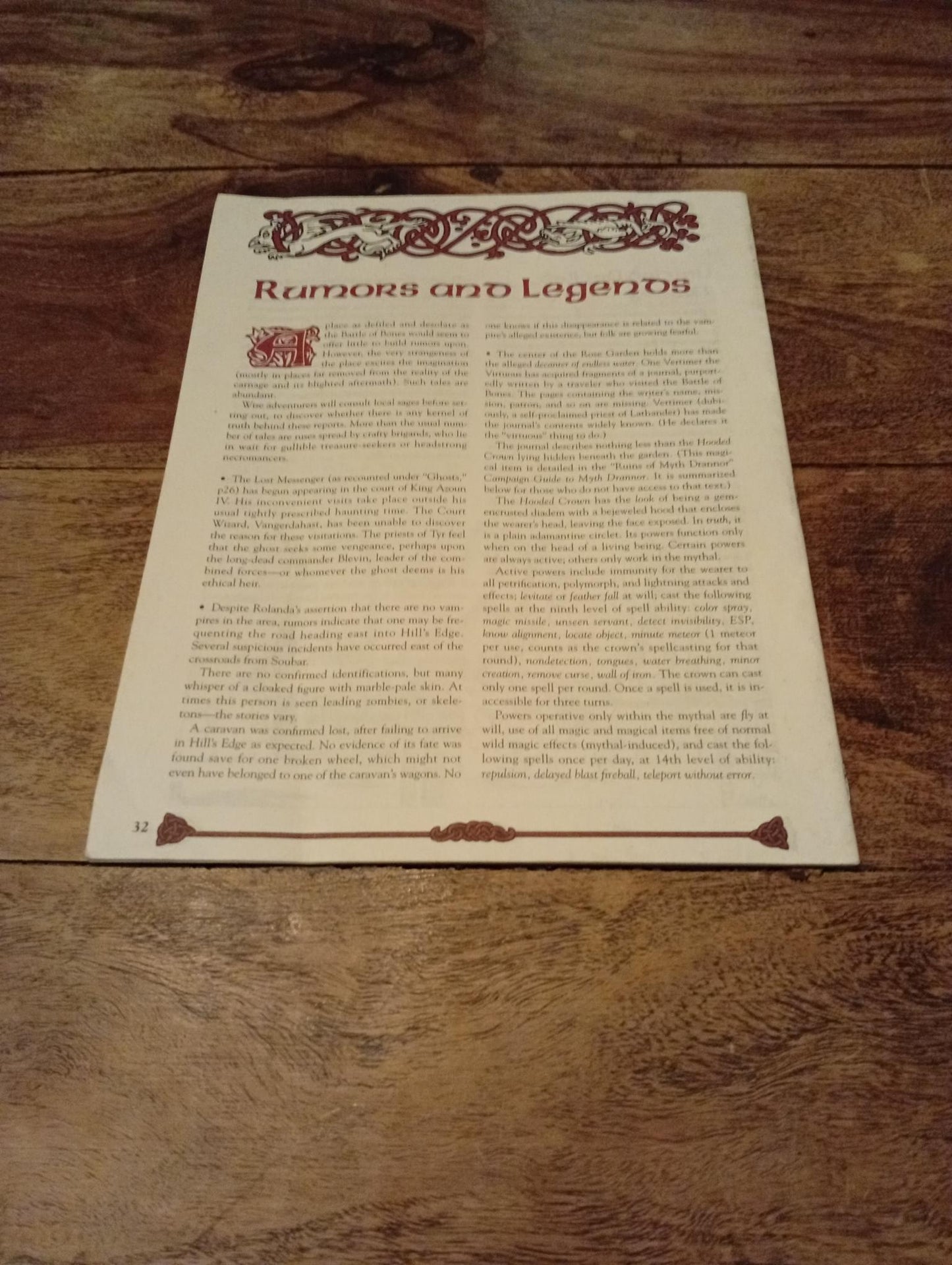 Forgotten Realms The Battle of Bones From Elminster's Ecologies #1 TSR 1995