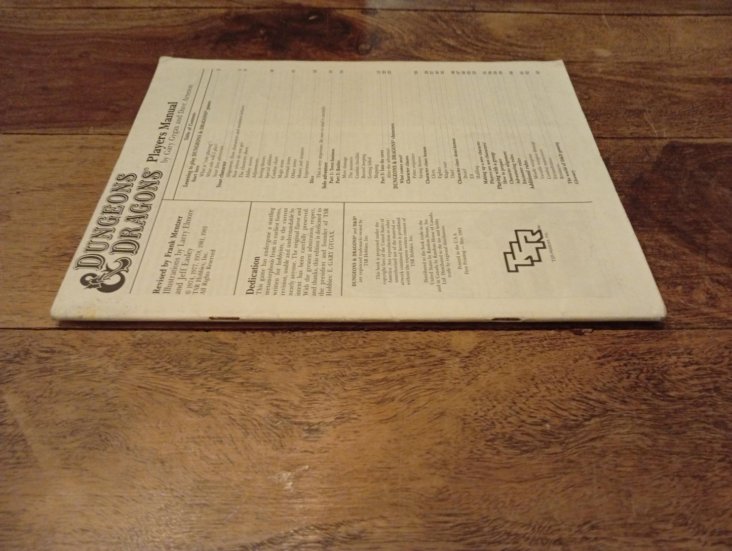 Dungeons & Dragons Players Manual TSR 1983