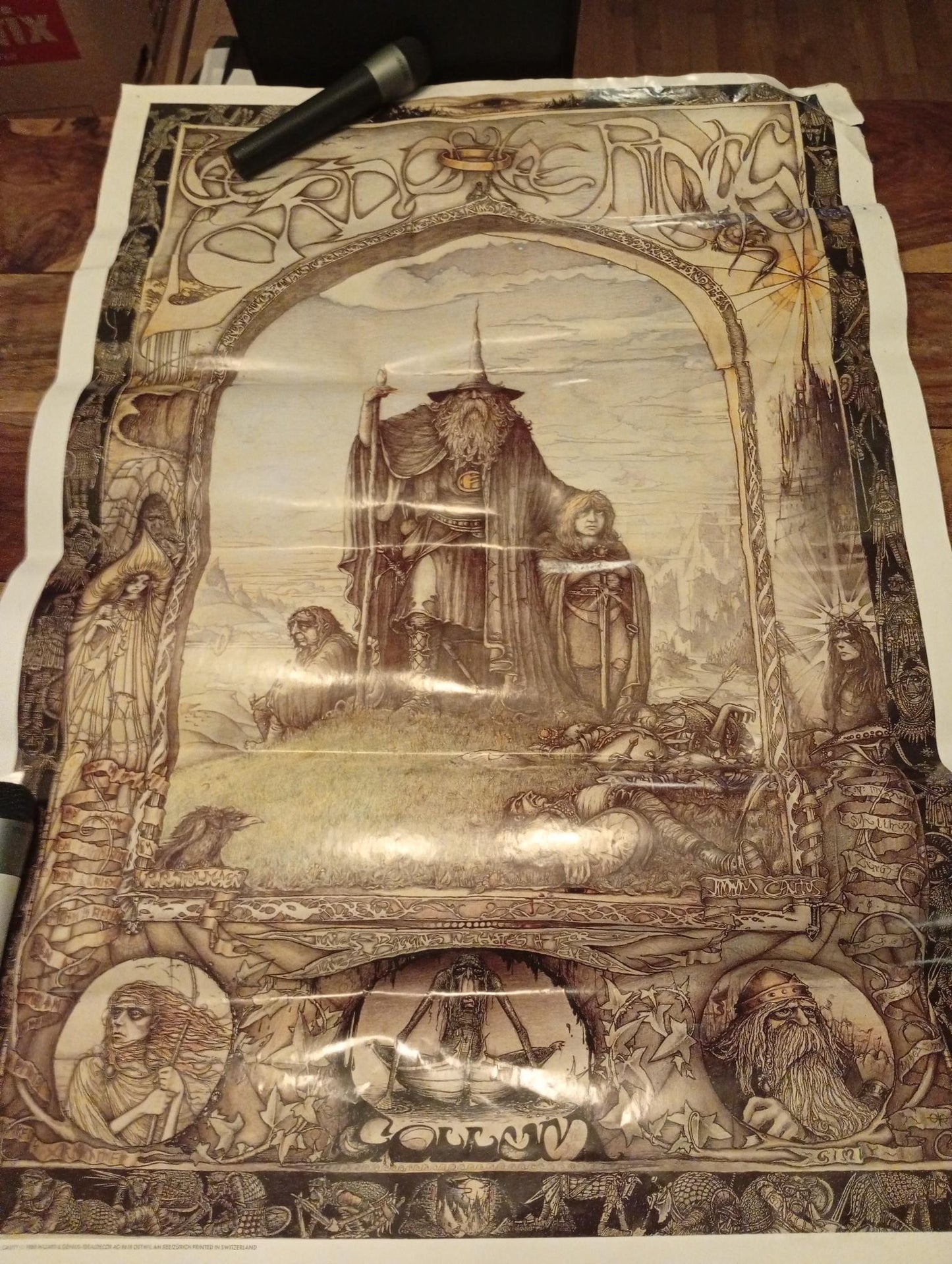 Vintage Original Lord Of The Rings Poster J Cauty 1988