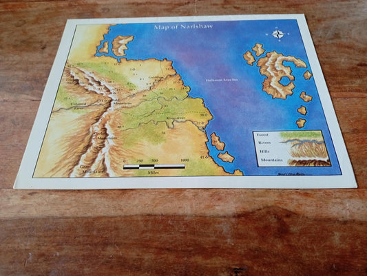 Shadow World Sky Giants of the Brass Stair Map I.C.E. 6012 Rolemaster 1990