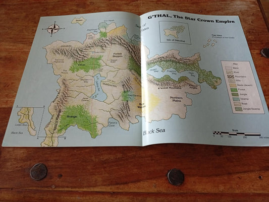 Shadow World Star Crown Empire Map I.C.E. 6005 Rolemaster 1989