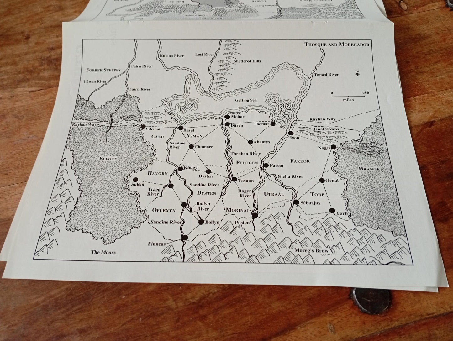 Shadow World Star Crown Empire Map I.C.E. 6005 Rolemaster 1989