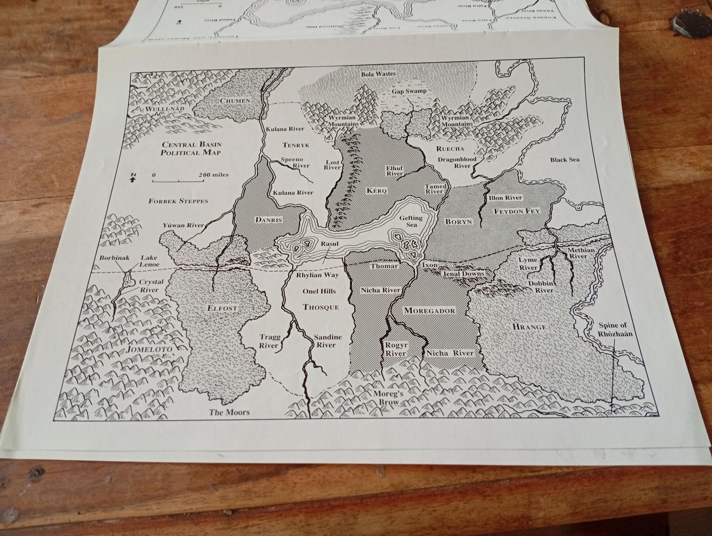 Shadow World Star Crown Empire Map I.C.E. 6005 Rolemaster 1989
