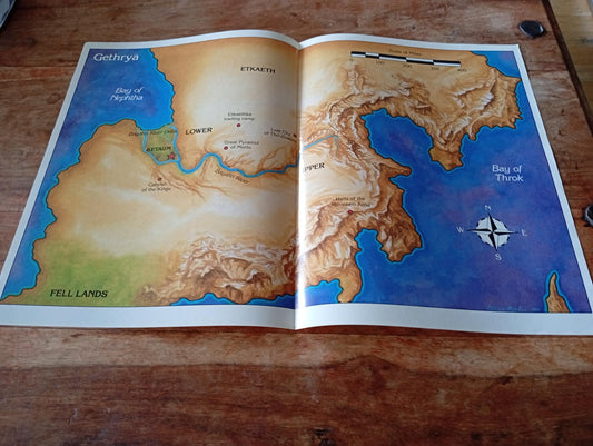 Shadow World Kingdom of the Desert Jewel Map I.C.E. 6007 Rolemaster 1989