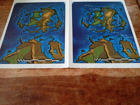 Shadow World Quellbourne Land of the Silver Mist Map I.C.E. 6001 Rolemaster 1989