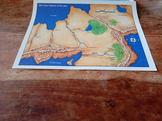 Shadow World Nomads Of The Nine Nations Map I.C.E. 6013 Rolemaster 1990