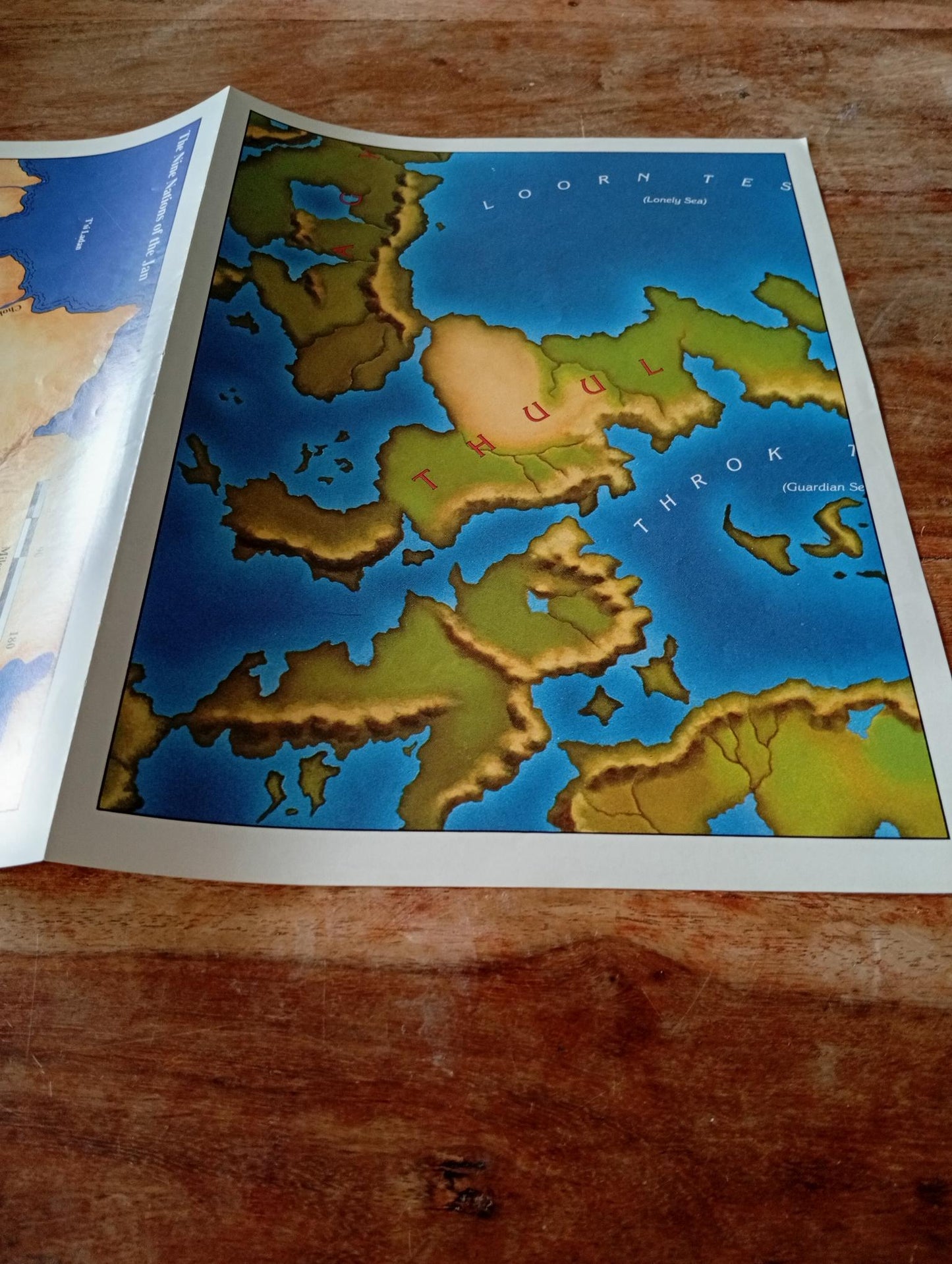 Shadow World Nomads Of The Nine Nations Map I.C.E. 6013 Rolemaster 1990