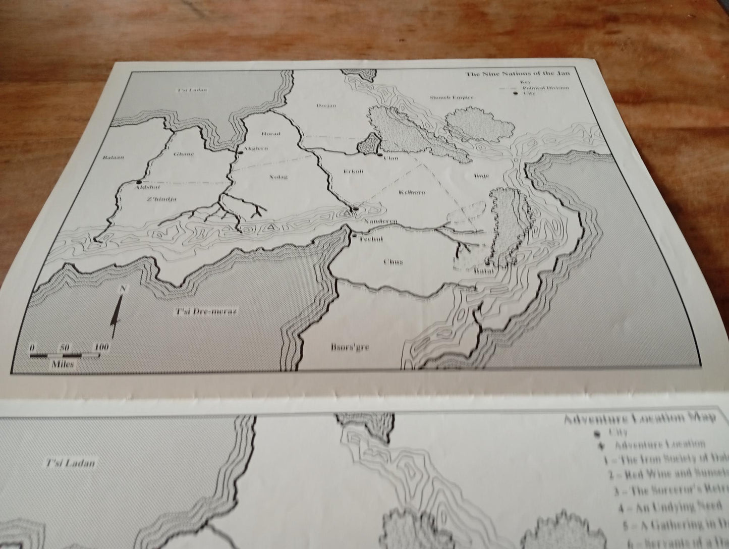 Shadow World Nomads Of The Nine Nations Map I.C.E. 6013 Rolemaster 1990