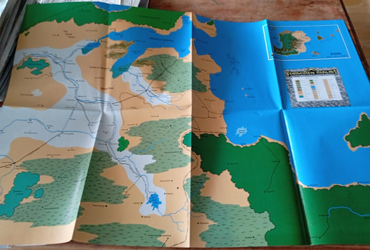 Forgotten Realms Kara-Tur The Eastern Realms Map TSR 1032 AD&D 1988