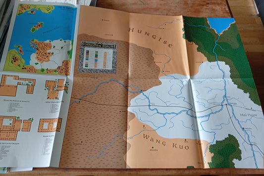 Forgotten Realms Kara-Tur The Eastern Realms Map TSR 1032 AD&D 1988