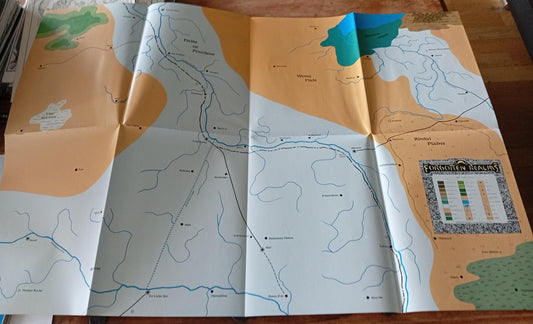 Forgotten Realms Kara-Tur The Eastern Realms Map TSR 1032 AD&D 1988