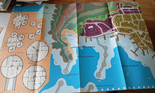 Forgotten Realms City System Map 2 TSR 1014 AD&D 1988