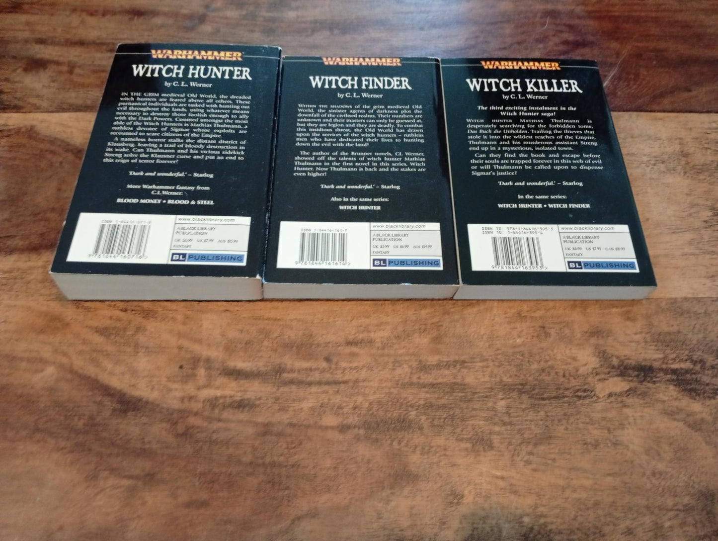 Warhammer Fantasy The Witch Hunter Series 1-2-3 Back Library