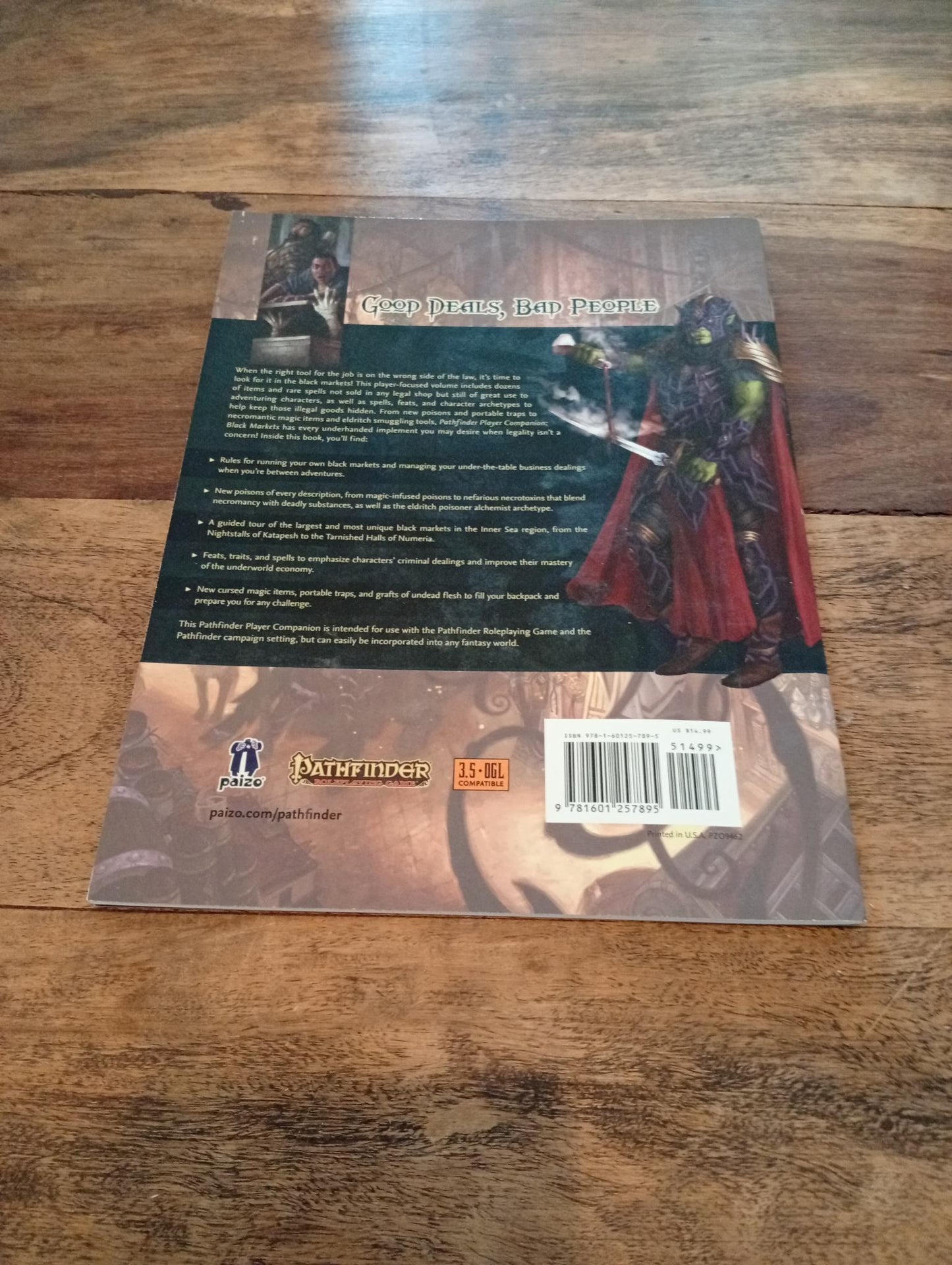 Pathfinder Player Companion Black Markets Paizo Publishing 2015