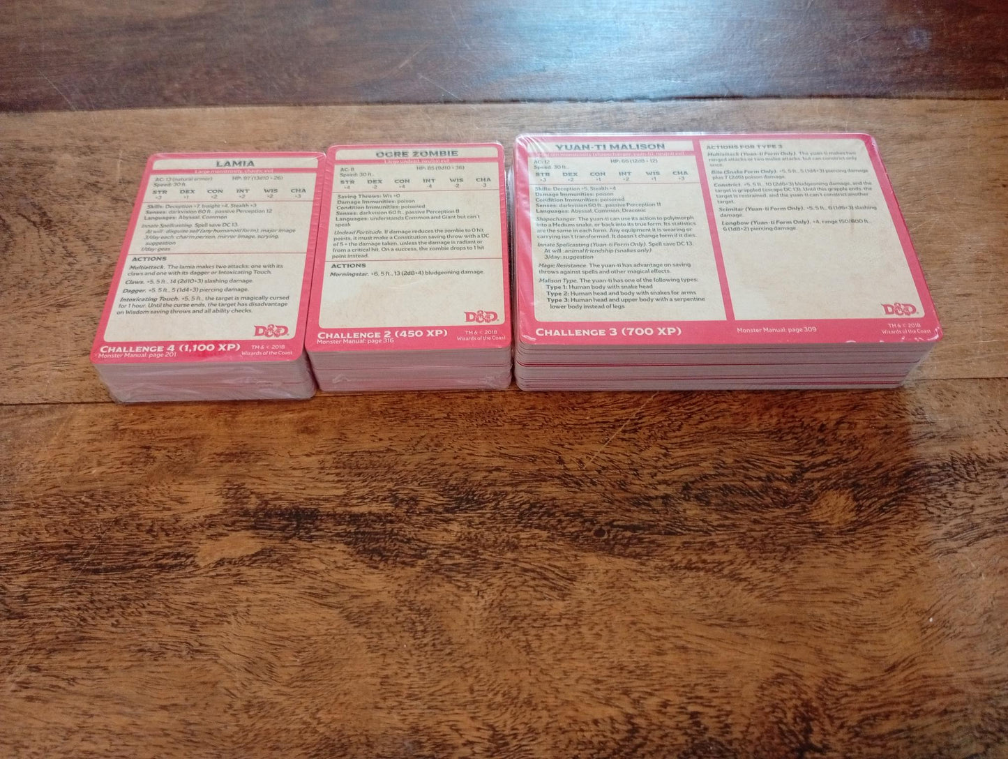 Dungeons & Dragons 5ed Monster Cards Challenge 0-5