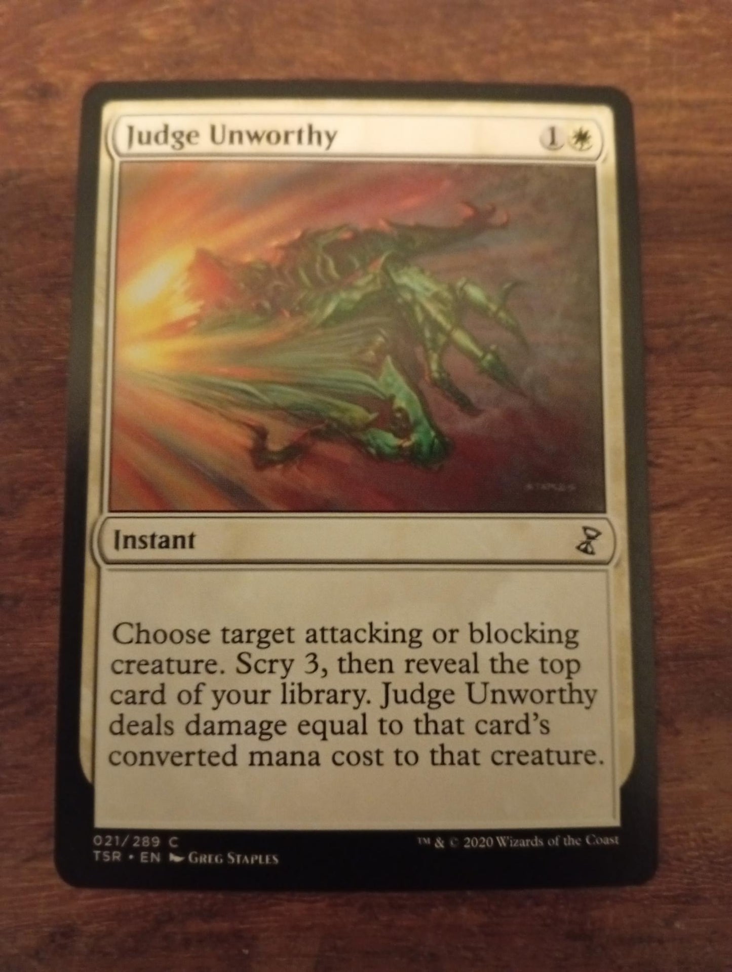 Magic The Gathering Judge Unworthy 021/289 TSR Time Spiral Remastered