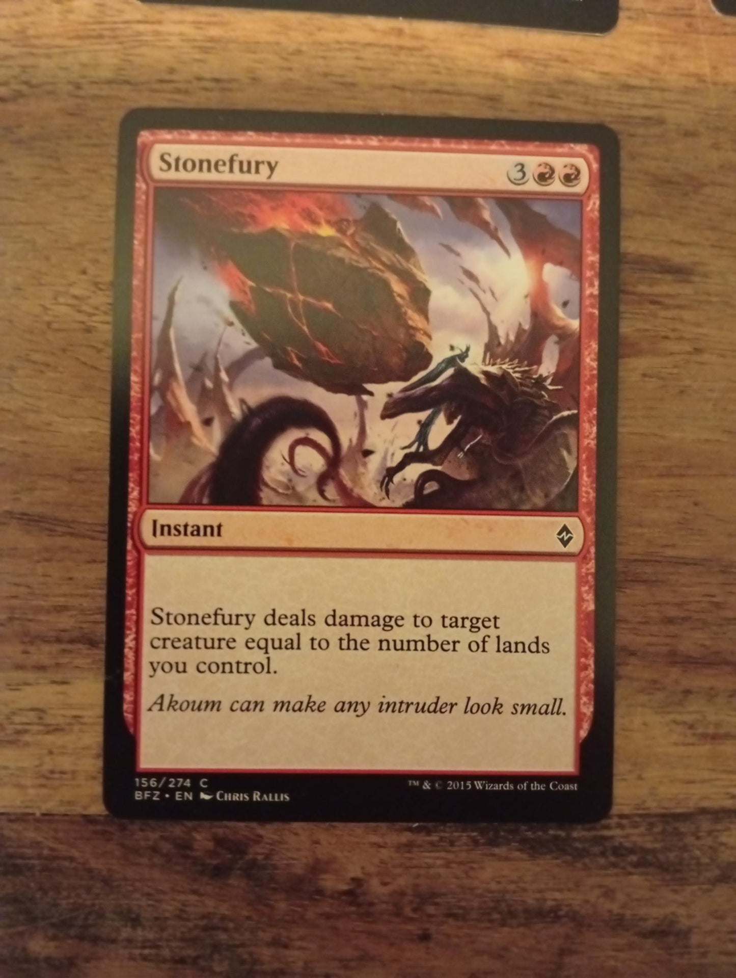 Magic The Gathering Stonefury 156/274 Battle for Zendikar