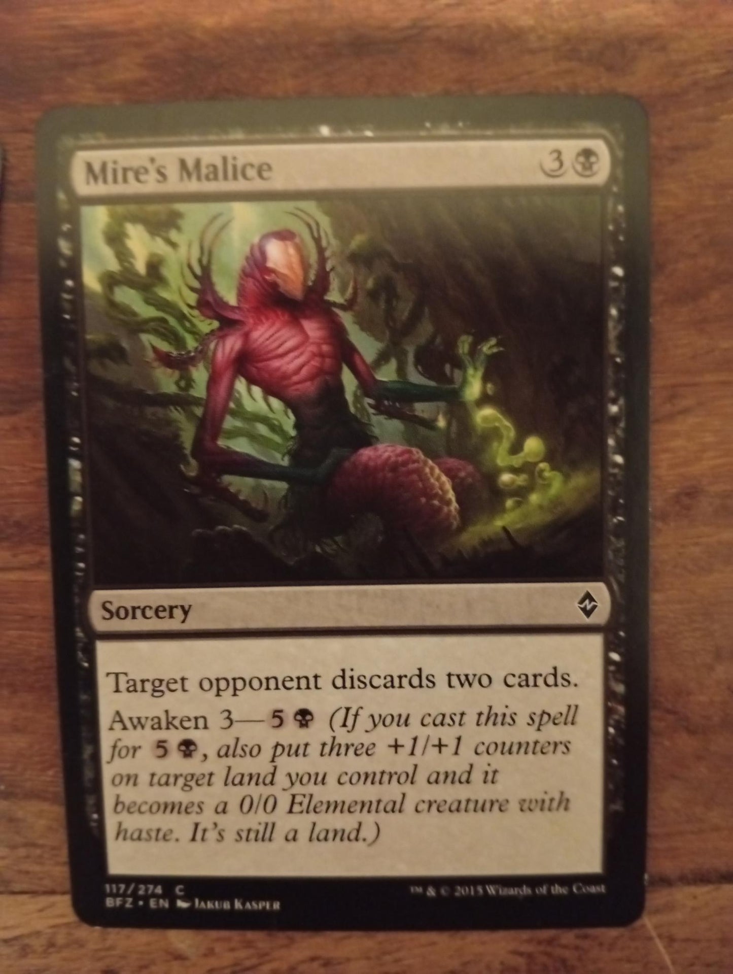 Magic The Gathering Mire's Malice 117/274 Battle for Zendikar