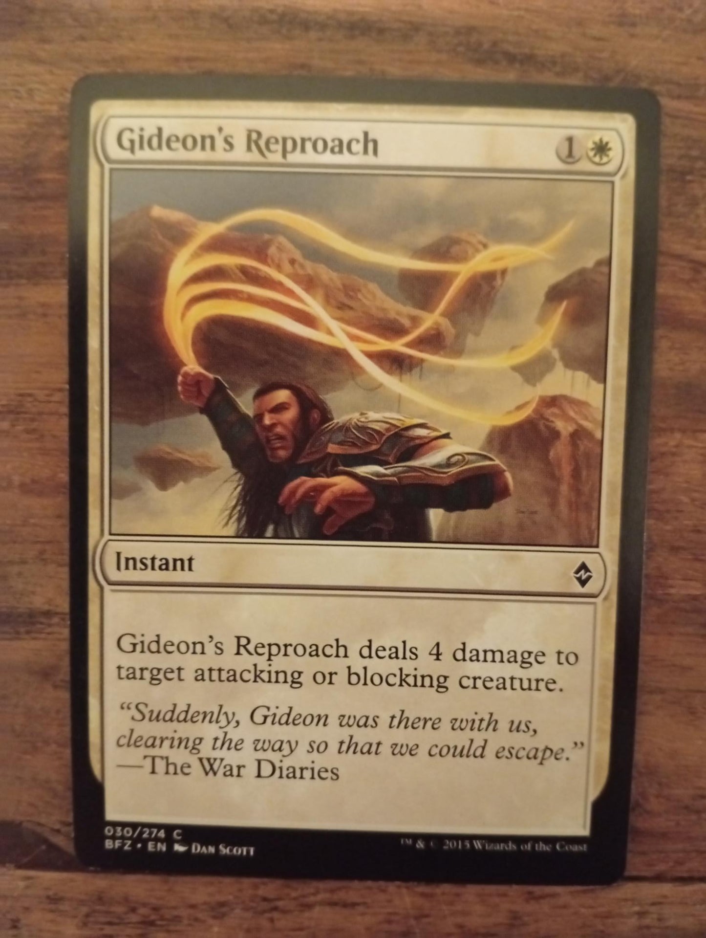 Magic The Gathering Gideon's Reproach 030/274 Battle for Zendikar