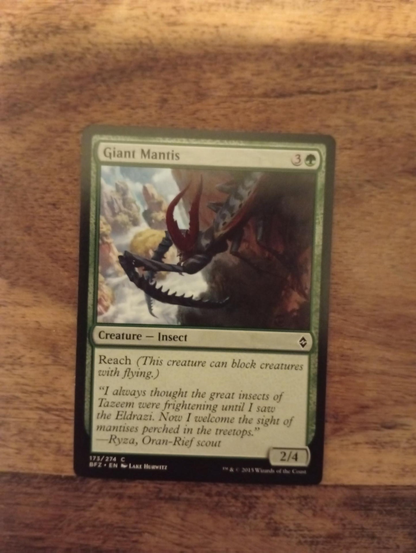Magic The Gathering Giant Mantis 173/274 Battle for Zendikar
