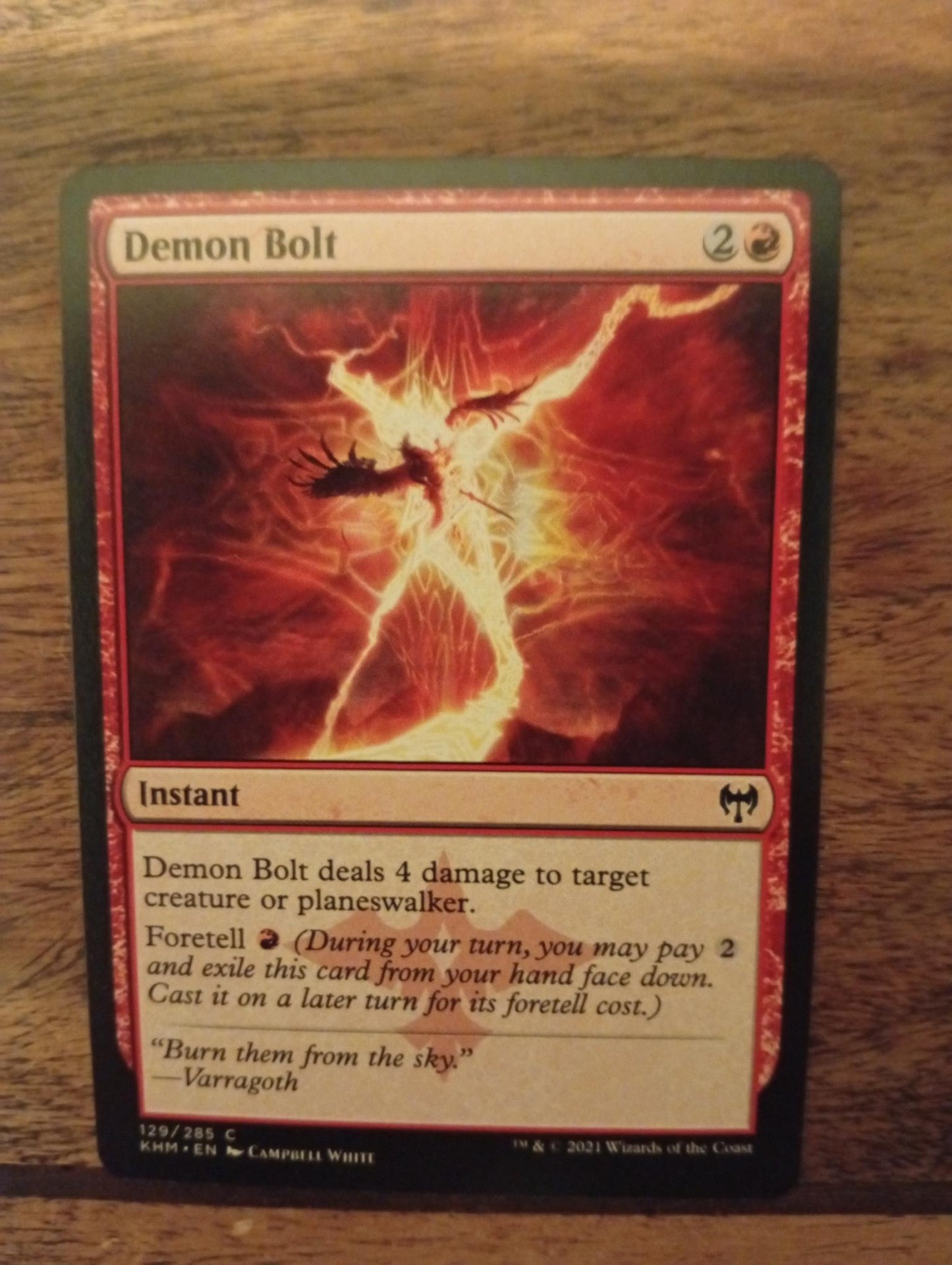 Magic The Gathering Demon Bolt 129/285 Kaldheim