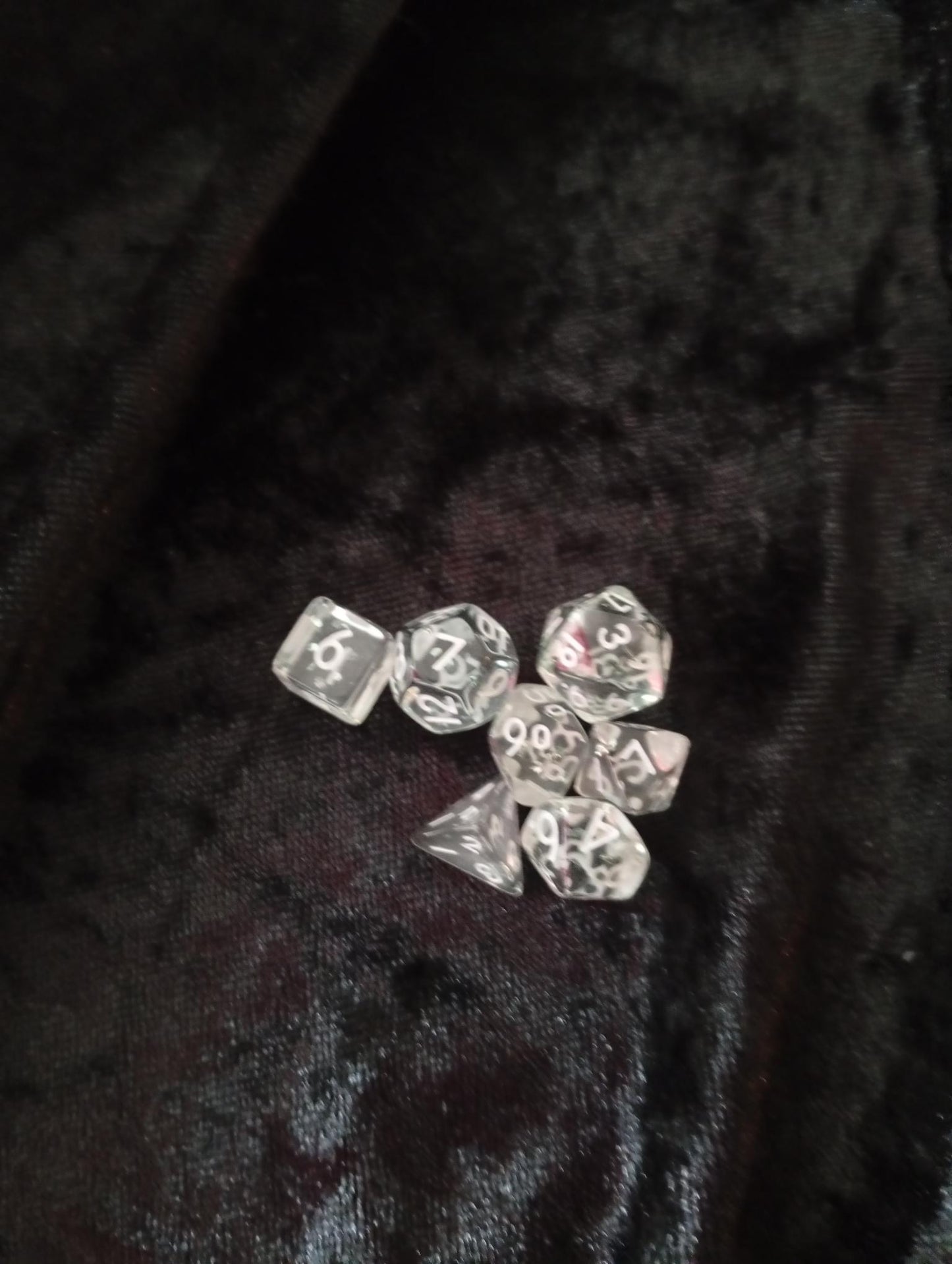 Dice set: 7-piece Mini set includes one D4, D6, D8, D10, D12, D20 and D100 D10 Procent