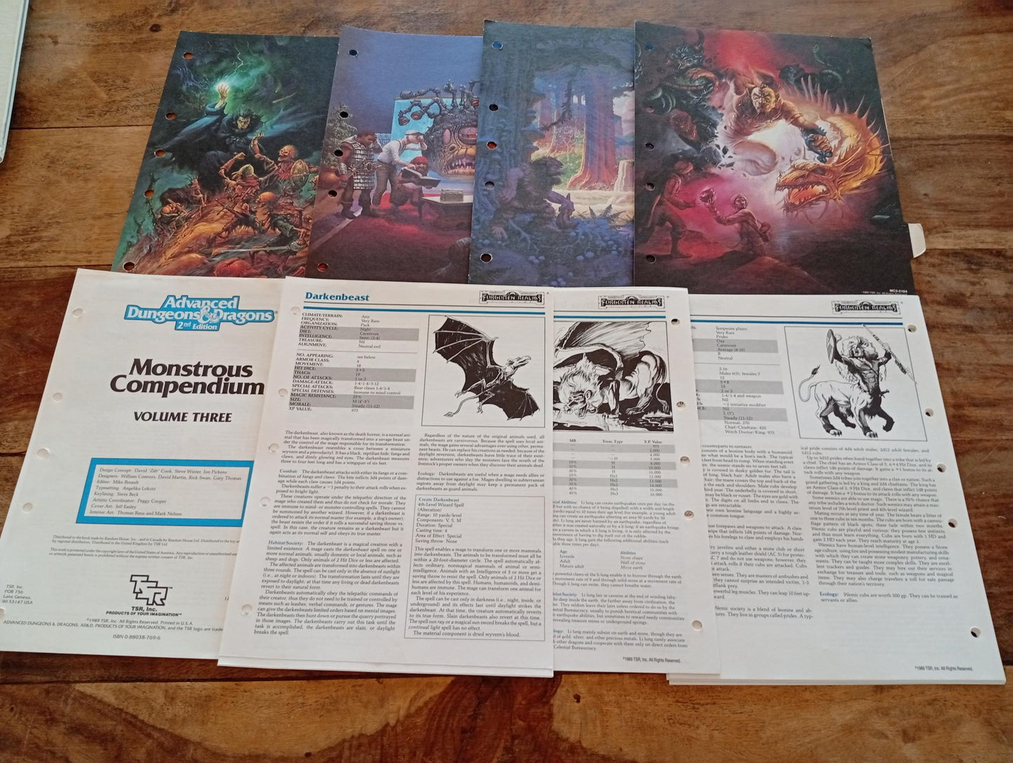 Monstrous Compendium Volume 3 Forgotten Realms Appendix MC3 TSR 2104 AD&D 1989 - AllRoleplaying.com