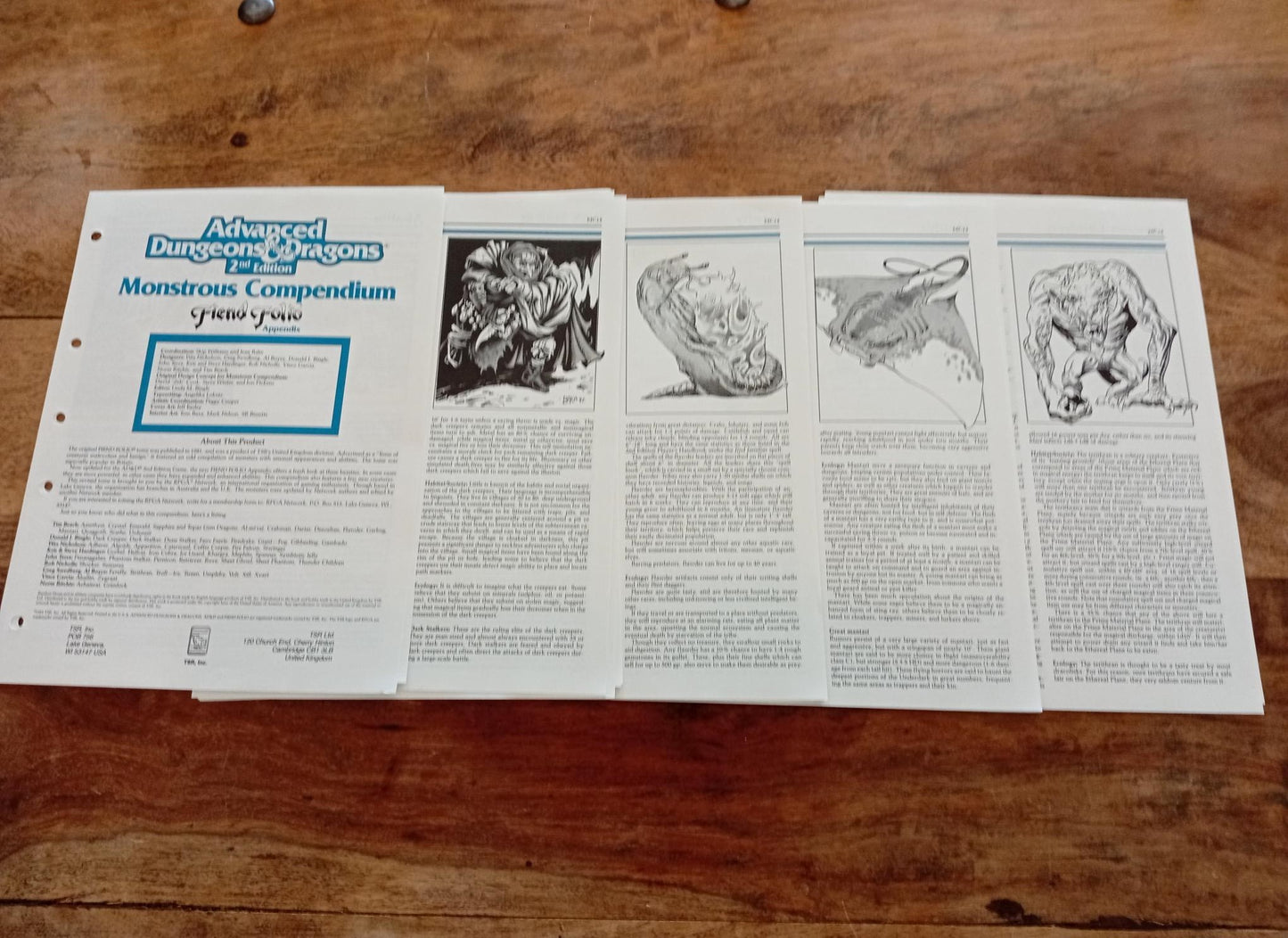 Monstrous Compendium Fiend Folio Appendix No Tabs TSR 2132 AD&D 1992 - AllRoleplaying.com