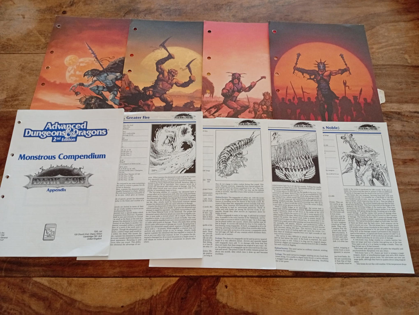 Monstrous Compendium Dark Sun Appendix MC12 TSR 2405 AD&D 1992 - AllRoleplaying.com