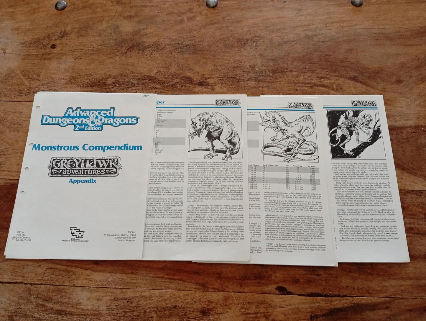 Monstrous Compendium Greyhawk Appendix MC5 No Tabs TSR 2107 AD&D 1990 - AllRoleplaying.com