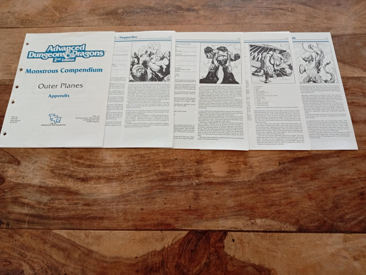 Monstrous Compendium Outer Planes Appendix MC8 No Tabs TSR 2118 AD&D 1991 - AllRoleplaying.com