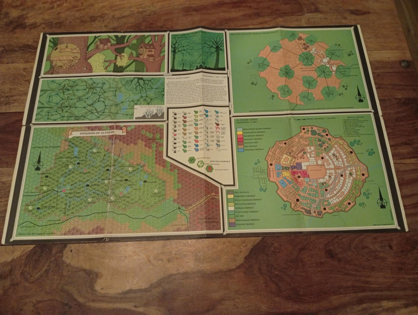 The Elves of Alfheim GAZ5 Map Only Gazetteer D&D TSR 9223 1988