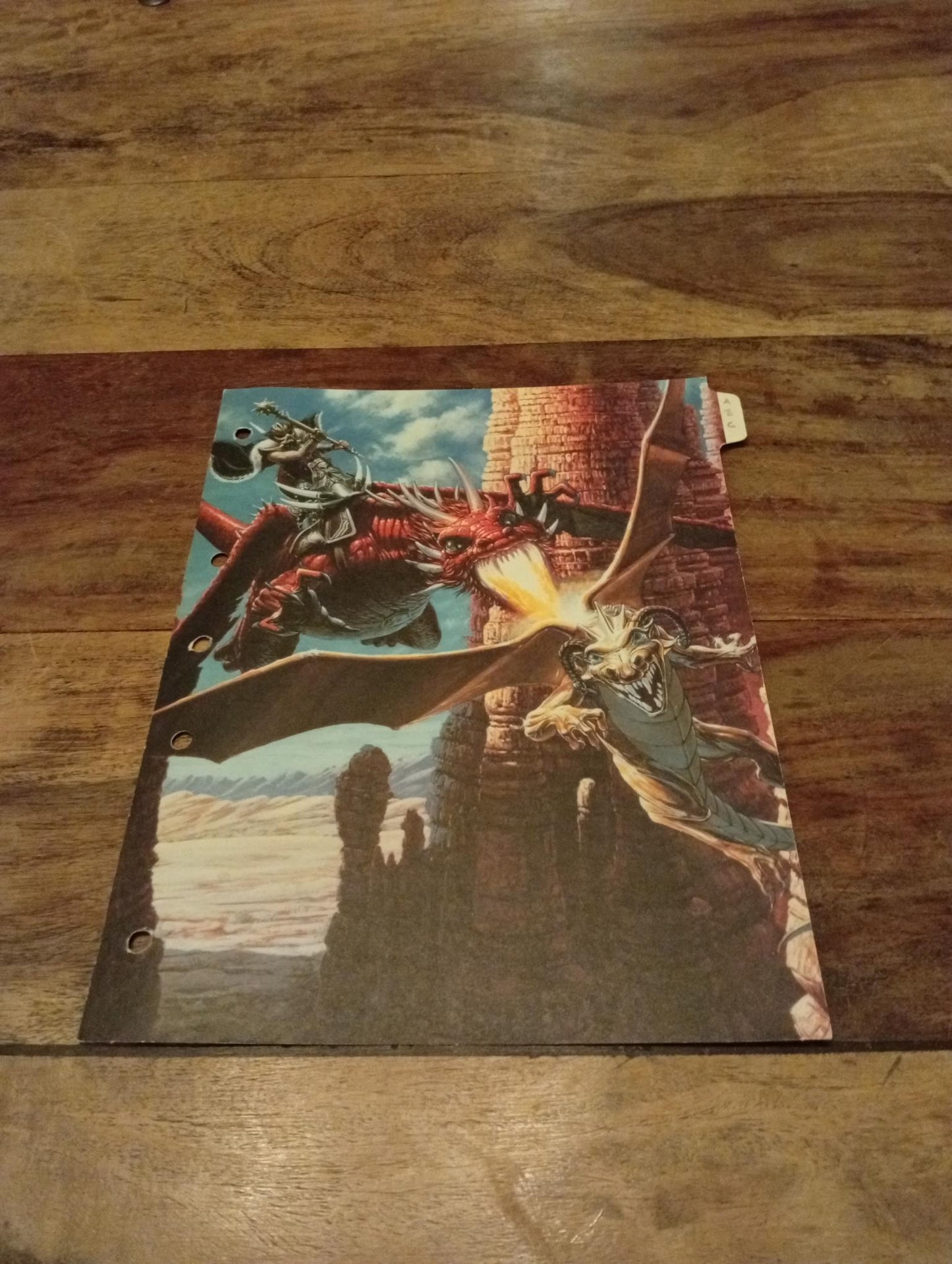 Cardstock Divider Tabs Monstrous Compendium Volume 2 Dragonlance TSR