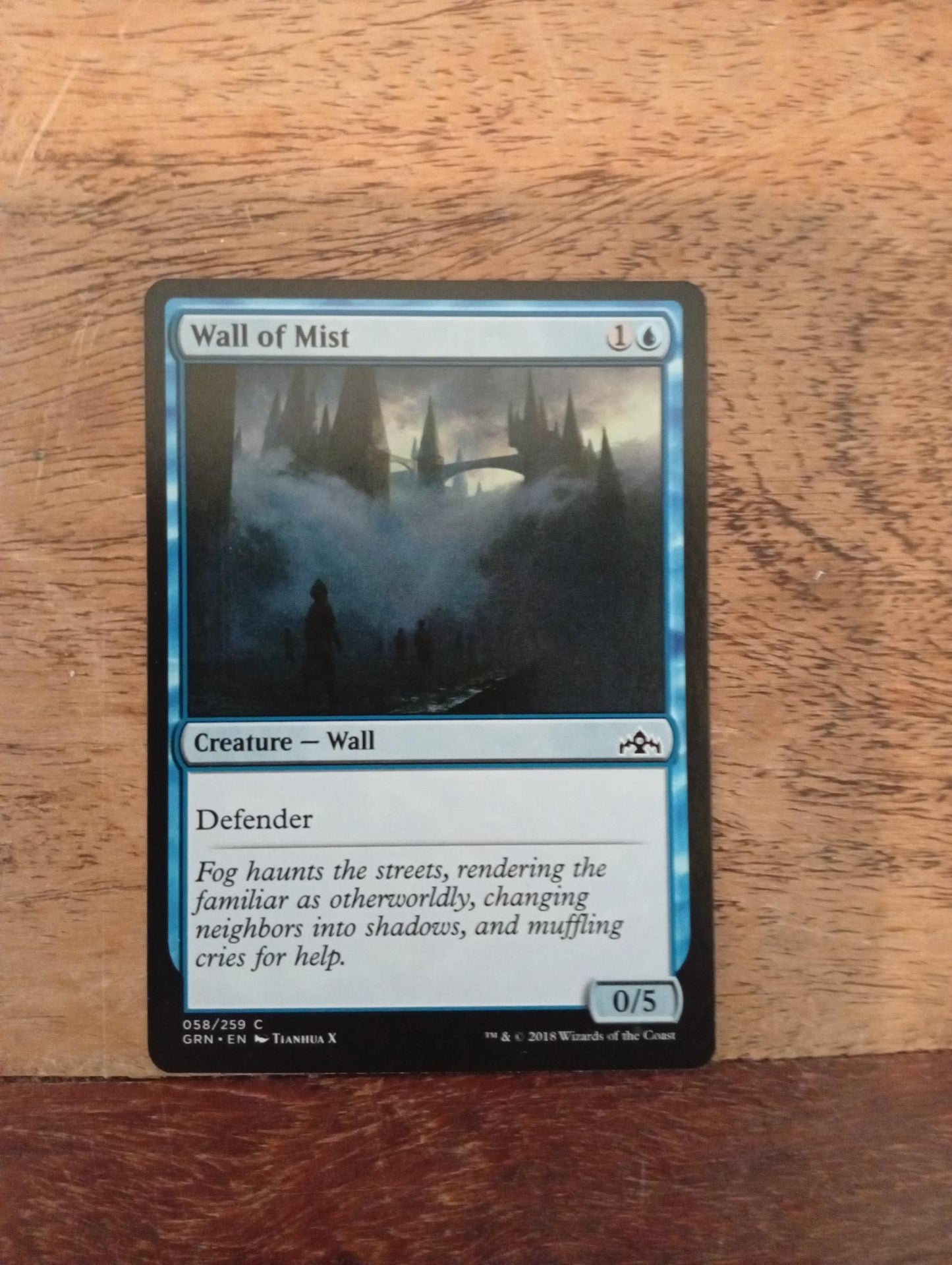 Magic The Gathering Wall of Mist 058/259 Guilds of Ravnica