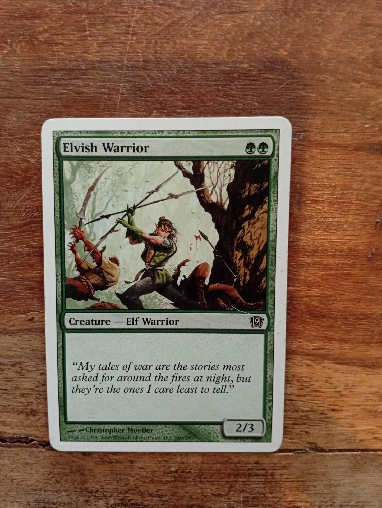 Magic The Gathering Elvish Warrior 240/350 Ninth Edition