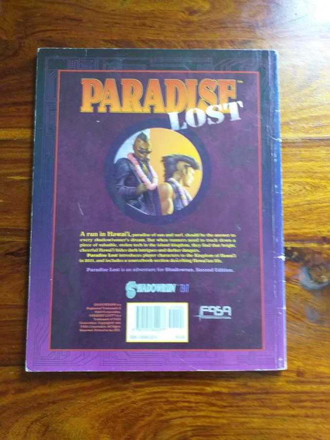 Shadowrun Paradise Lost FASA - books