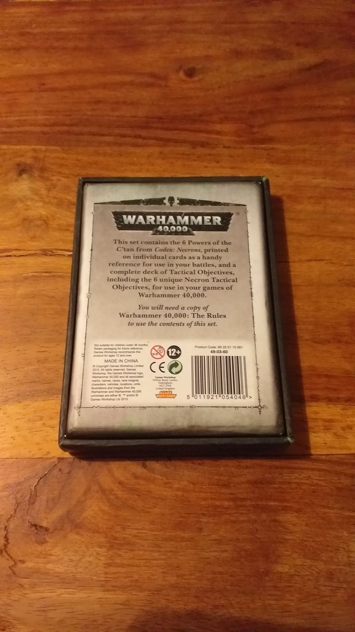 Necrons Datacards Warhammer 40,000 40K 7th Data Cards Games Workshop 2015