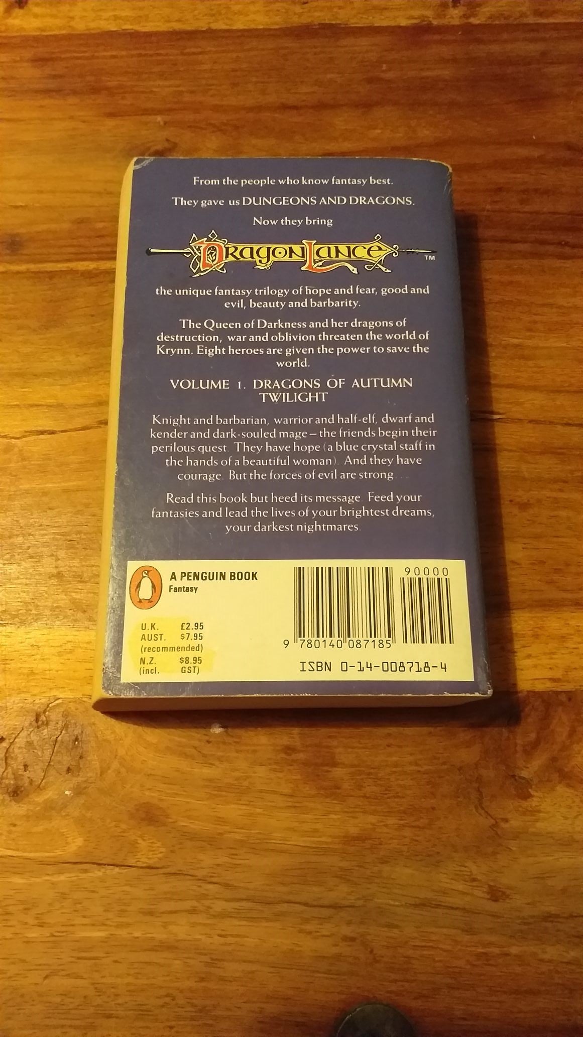 DragonLance Chronicles Dragons Trilogy Weis & Hickman 1986