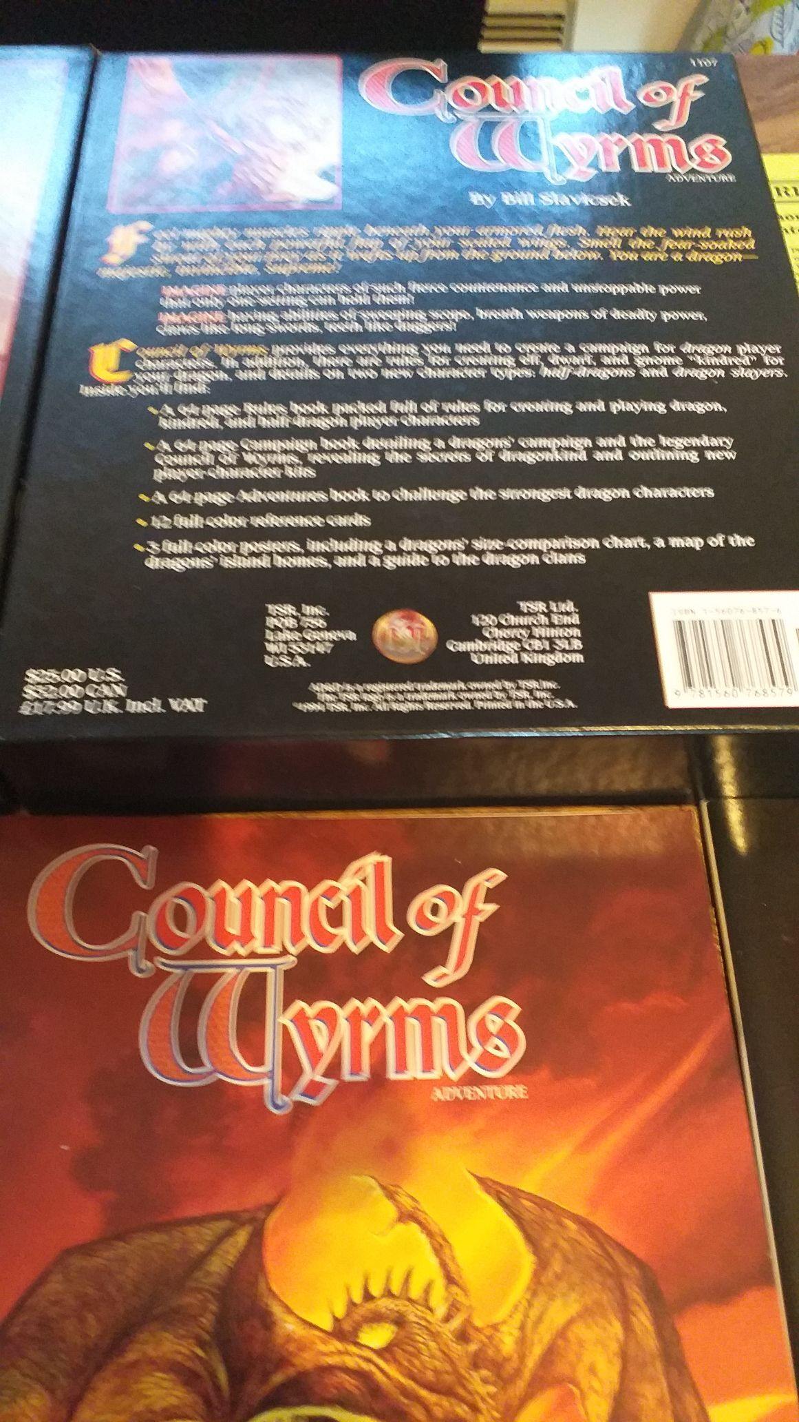 Council of Wyrms AD&D 2Ed Fantasy Roleplaying Box - 3 books - 3 maps - 12RefCards - AllRoleplaying.com