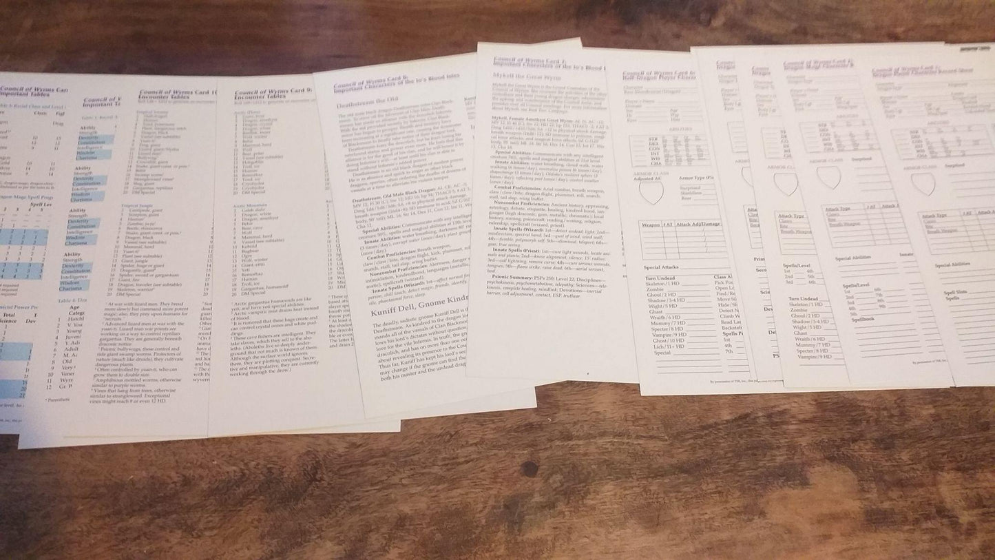 Council of Wyrms AD&D 2Ed Fantasy Roleplaying Box - 3 books - 3 maps - 12RefCards - AllRoleplaying.com