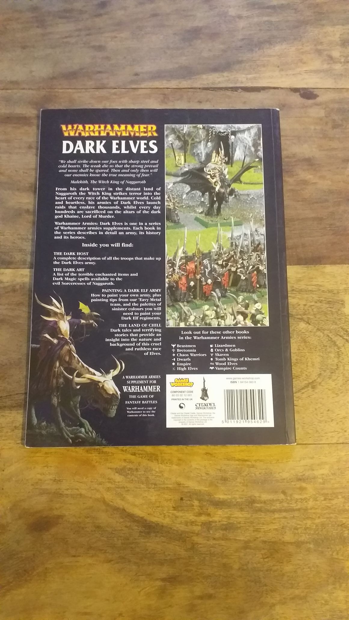 Warhammer Dark Elves Army Book 6th edition Fantasy
