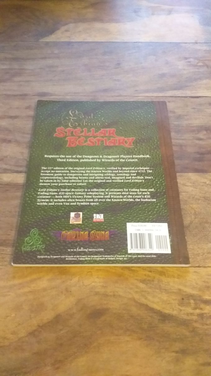 LORD ERBIANS STELLAR BESTIARY FADING SUNS D20 Holistic Design